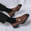 Zapatos de Cuero de Negocios de Moda Personalizados de Color Pulido Four Seasons Transfronterizos Talla Grande Moda para Hombre Zapatos Perezosos de Ponerse sin Atar Gruesos