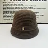 Novo Chapéu de Pescador Outono e Inverno para Mulheres, Estilo Japonês Casual Versátil Chapéu Bucket com Aba Larga, Cobertura Facial, Emagrecimento Facial, Chapéu Bucket Quente