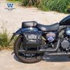 Coche muscle Wolf adecuado para la bolsa lateral xiangshuai XS650N bolsa lateral se puede instalar casco medio casco casco completo con cerradura marco de liberación rápida modificación
