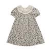 Jinrui 2026 Verano Lou Vestidos para Niñas Manga Corta Algodón Lavado Algodón Tencel Colección 1 de Vestidos Estampados para Niñas