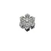 Caja Mágica de Diamantes Completos Hueca con Agujero Pasante de Copo de Nieve Grande que Conserva el Color Pulsera de Joyería de Cristal Accesorio DIY Cuentas