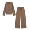 ZA Ropa de Mujer de Comercio Exterior Transfronterizo Europa AliExpress Venta Caliente Conjunto Casual de Malla Waffle