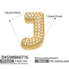 Collar Colgante Misterioso y Lujoso con Circonitas Incrustadas y 26 Letras Inglesas, Acero Inoxidable Chapado en Oro de 18k, Collar de Joyería para Mujer