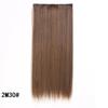 Peruca feminina europeia e americana, extensão de cabelo longo e liso, peça única, cinco clipes, peruca de cabelo com grampo, cortina de cabelo de fibra química, tomada de fábrica