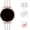 Adecuado para Samsung Watch7/6/5/4 Reloj Inteligente Correa Metálica de Tres Piezas con Diamantes