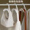 Colgador de gancho giratorio para guardar bolsas, colgador de gancho para armario, colgador de cinturones y corbatas, perchero para bolsas de dormitorio