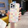 Lista de Capas de Celular: Capa Protetora de Padrão Xadrez Maçã 16 Plus, Capa de Celular Fresca e Simples para iPhone 15, Capa Protetora para iPhone 17