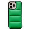 Chamarra de Cuero Rellena de Algodón de Color Sólido Funda para Teléfono iPhone 16 Pro Max Apple 15 Comercio Transfronterizo 17 Pareja 13