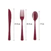 Plato de Foco Más Vendido Cuchillo de Gama Alta, Tenedor y Cuchara de Plástico Desechable Cuchillo, Tenedor y Cuchara Rosa Amarillo Verde Morado Decoración de Evento de Fiesta
