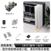 Accesorios de Ferretería para Puertas Plegables Sin Riel Inferior, Puerta de Armario, Vestidor, Riel Plegable Anti-Caída de Tres Puertas, Juego Completo de Rieles Deslizantes Colgantes