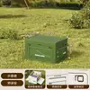 Caja de Almacenamiento para Camping al Aire Libre Puerta Lateral Extra Grande Camping Cubierta de Madera Caja Plegable Caja Organizadora de Almacenamiento para Maletero de Coche