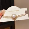 Estilo Lujo Ligero Diamante Incrustado Perla de Imitación Corazón Rombo Redondo Pulsera Barroco Francés Retro Elegante Joyería de Gama Alta