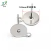 Tarrachas de Brinco de Aço Inoxidável com Argolas/Peças Redondas Douradas com Tachos Pendurados Acessórios para Brincos DIY Feitos à Mão Brincos