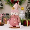 Boneco de Decoração de Natal Homem Velho Rosa Boneco de Neve Rena Enfeite Figura Figura de Exibição Display de Janela Decorações de Natal