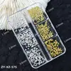 Joyería para Uñas Estilo Punk Oscuro Transfronterizo Oro, Plata y Cobre Conos Planos Remaches Oscuros Dulces y Picantes Decoración de Uñas Estilo Cyber