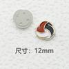 Estilo ins Estilo Coreano Color Caricatura Patrón de Puntos de Aceite Diamante Accesorios de Pendientes para Teléfono Móvil Pasadores Plástico Plano Accesorios DIY