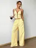 2025 Amazon Traje Americano Chaleco Rayado Más Pantalón Recto Elástico Conjunto Casual de Dos Piezas Suministro Directo