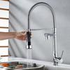 Grifo telescópico de resorte de cobre puro para comercio exterior de fabricantes, multifuncional, doble agua, universal para cocina, extraíble, grifo caliente y frío