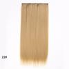 Peruca feminina europeia e americana, extensão de cabelo longo e liso, peça única, cinco clipes, peruca de cabelo com grampo, cortina de cabelo de fibra química, tomada de fábrica