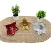 Flores de Magnólia de Natal Transfronteiriças, Flores para Decoração de Árvore de Natal, Flores Artificiais de Magnólia Branca, Cabeças de Flores de Natal Atacado