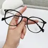 Nuevas Gafas Retro Tr con Filtro de Luz Azul para Mujer, Montura de Gafas Lisa de Moda Estilo Calle Celebridad de Internet, Gafas sin Graduación 01247 Venta al por Mayor