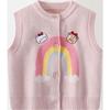 Chaleco Nuevo de Primavera y Otoño para Niños Coolwa Mi Chaleco de Punto para Niños Top Versátil para Niñas Chaleco Cálido Chaqueta sin Mangas