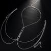 Collar de Cadena para el Pecho con Letra de Diamantes Completos Nuevo de AliExpress Moda Europea y Americana Club Nocturno Festival de Música Cadena Sexy para el Cuerpo