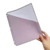Núcleo de Recambio para Cuaderno de Hojas Sueltas PP Brillante Morado Oscuro Bolsillo para Insertar Divisor de Clasificación de Información Núcleo de Recambio para Cuaderno de Hojas Sueltas A4