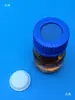 Tapa Azul Shuniu para Botella de Reactivos Gl45 Tapón Sellador de Silicona Tipo Tapón de Botella Tapa Azul de Botella con Abertura para Fermentación Tapón para Botella Anaeróbica