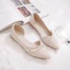 Zapatos Planos Franceses Lado Calidad del Aire para Mujer 2023 Primavera Nuevos Zapatos Planos de Punta Fina Suela Estilo de Noche Piel Suave de Hada Zapatos Gorro