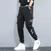 Novas calças masculinas transfronteiriças, estilo coreano, modernas, corte solto, estilo student ins, cargo cropped chic casual, marca da moda, com punhos nos tornozelos