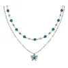 Colar de Borboleta Azul Estilo Verão da Moda, Colar de Borboleta Estilo Verão para Meninas, Corrente para Clavícula com Design Cool e Sofisticado