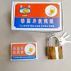 Marca LIONS Luz de Tirar Candado de Titanio Hoja Rectangular Amarilla Candado Cuadrado Puerta de Casa Antirrobo Candado Personalizado