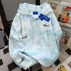 Moletom com Capuz Estilo Coreano Tie-Dye Estampa Fofa e Interessante de Dachshund para Mulheres Outono e Inverno Marca Tendência Ins Vibe Top Personalizado