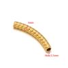 Colgante horizontal en espiral de acero inoxidable dorado de 37 mm de longitud con forma de codo, ideal para hacer pendientes, collares y pulseras, accesorios de joyería al por mayor.