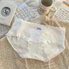 Calcinhas Triângulo Femininas de Algodão Puro Antibacteriano de Verão Finas com Gancho Estendido Sem Borda Enrolada Sem Costura Cintura Média para Meninas 10A Venda por Atacado