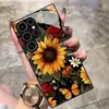 Adecuado para funda de teléfono Samsung S26ULTRA A05 girasol S24 cubierta protectora A16 funda de vidrio templado A07 flores