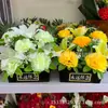 Suministros Funerarios al por Mayor, Macetas Conmemorativas, Bonsái, Flores Artificiales para Visitas a Tumbas, Flores Artificiales para el Festival Qingming, Flores Artificiales