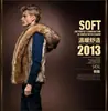 Colete Masculino Quente Outono e Inverno Tamanho Grande com Capuz Slim-fit Moda Jaqueta de Pelo Colete de Pelo de Coelho Imitação Engrossado