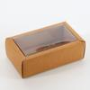 En stock Caja de papel Kraft caja de regalo transparente caja de huevo crujiente de yema de regalo Té Miel caja productos para el cuidado de la salud personalización