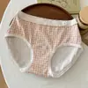Calcinha Naihuhu Pure Desire Floral para Meninas 10A Algodão Puro Respirável Entrepernas Estendido Antibacteriano Calcinhas Femininas