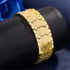 Pulsera Dragón Tótem Repujado Chapado en Oro 24K Latón Chapado en Oro Pulsera Dragón Pareja Hebilla de Reloj Pulsera Chapada en Oro