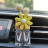 Fragrância de girassol para saída de ar do carro, frasco de perfume pequeno de margarida, saída de ar condicionado do carro, frasco vazio, acessórios para carro