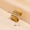 Anel de Aço Titânio Ajustável Moda Personalidade Hidráulico Anel de Aço Inoxidável Anel Feminino Não Desbota Pronto para Fronteira Joias