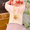 Jinyan Gold Shop Mesmo Estilo Ouro Areia Acessórios DIY Diamante Cabana Passepartout Pingente Colar Corrente Clavicular Elegante Brilhante
