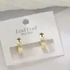 Brincos Geométricos Zero-Shang Outono/Inverno para Mulheres, Uso Diário no Trabalho, Design Único, Modernos, Versáteis, Galvanoplastia Ecológica