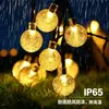 Fio de Luzes de Bola de Bolha Solares LED para Exterior à Prova d'Água Jardim Luzes de Atmosfera Estrelada de Alto Brilho Luzes Decorativas de Natal