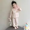 Conjunto de Pijama para Niñas Primavera y Otoño Cárdigan 2026 Nuevo Cárdigan de Algodón de Manga Larga para Niñas y Bebés Ropa de Casa Infantil