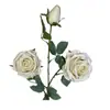 Decoración de Boda Simulada de Rosa Kabu de 3 Cabezas Flor Falsa Flor Artificial Día de San Valentín Chino Rosa Individual Flor Artificial