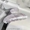 Pinza para el Cabello de Acrílico Transfronteriza para Mujer, Pinza Versátil Estilo Coreano, Color Gelatina, Sensación de Gama Alta, Pinza Tiburón para Peinar el Cabello, Color Gelatina Grande
